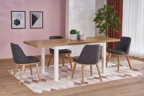 Rozkládací jídelní stůl Tiago 2 Intesi 140-220x80 moderní dub přírodní bílý