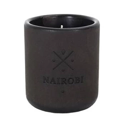 Vonná svíčka Earth Nairobi šedá cementová moderní dekorativní Intesi 10 cm