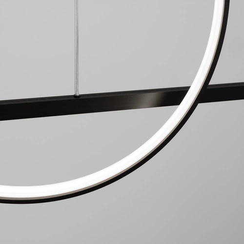 Závěsné LED svítidlo GLAD černé moderní nastavitelné do obýváku kuchyně nebo nad ostrůvek