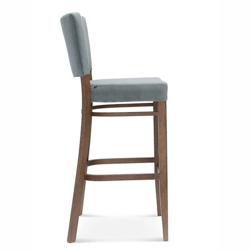 Barová židle Tulip.1 FAMEG čalouněná s opěrkou do kuchyně a jídelny na míru dřevěná