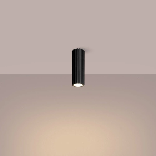 Stropní svítidlo KARBON 20 černé minimalistické do obýváku a ložnice hliník 20 cm