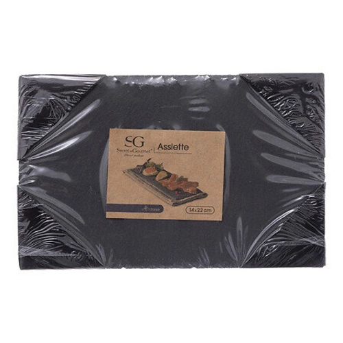 Servírovací talíř břidlicový černý 14x22 cm moderní 5five simply smart