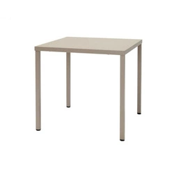 Kovový čtvercový stůl Summer 80x80 cm béžový moderní na zahradu, terasu a jídelnu SCAB Design