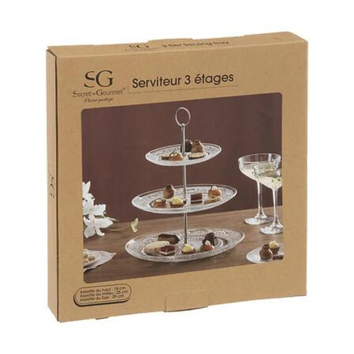 Patera Renesance 3 úrovňová skleněná