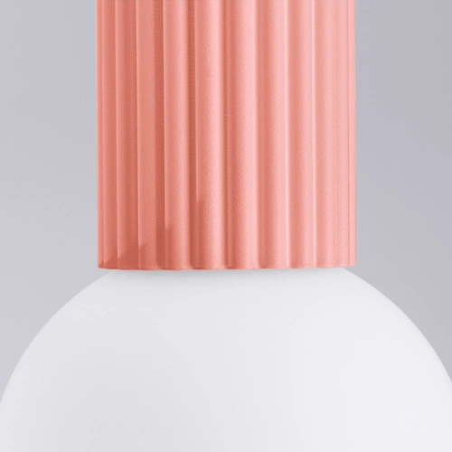 Stropní svítidlo HALO moderní kulaté růžové IP44 do koupelny a obýváku skleněné