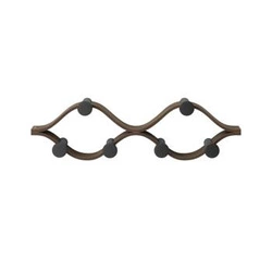 Umbra Montage moderní nástěnný věšák do předsíně dřevěný 6 háčků ořech černý