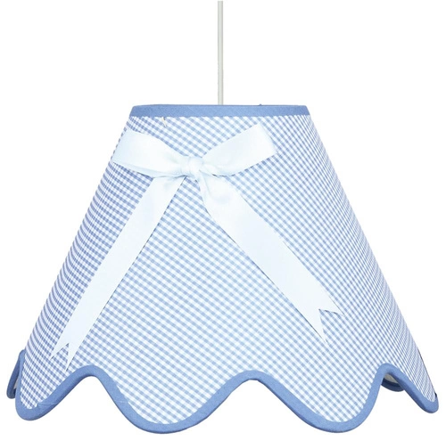 Dětské závěsné svítidlo Lola modré látkové s mašlí Candellux