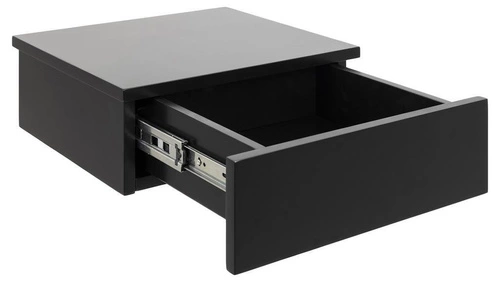 Závěsný noční stolek Avignon černý 37 cm, moderní styl, elegantní design, Actona