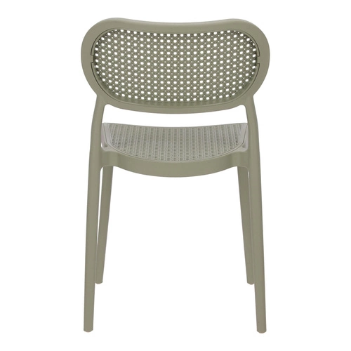 Zahradní židle Bilto Intesi zelená z polypropylenu, snadné čištění, stohovatelná, boho