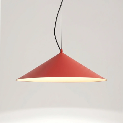 Závěsné svítidlo FINT červené LED do obývacího pokoje nastavitelné 50 cm