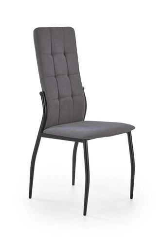Čalouněná židle Intesi Stagy šedá moderní do jídelny a kuchyně na černých nohách