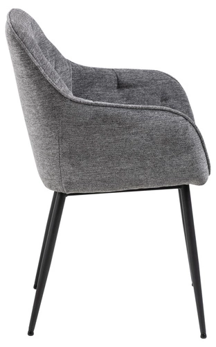 Čalouněná jídelní židle s područkami Brooke antracitová moderní Actona