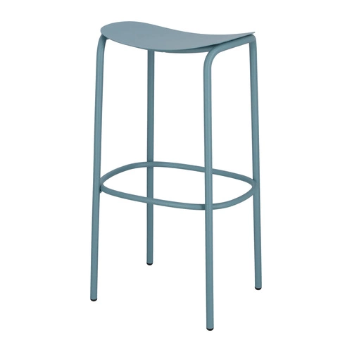 Kovová barová židle Trick 75 cm modrá moderní do kuchyně a na ostrůvek SCAB Design