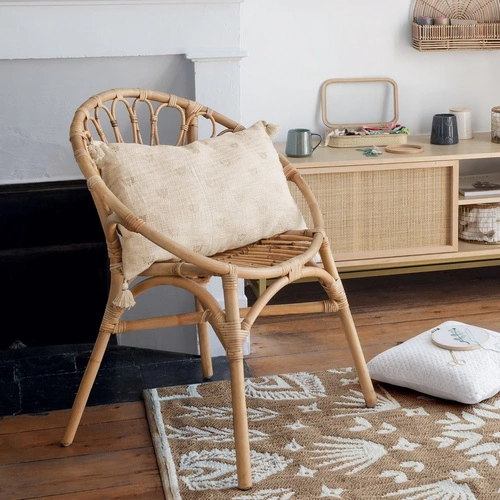 Relaxační křeslo Praya ratanové boho do obýváku i na terasu, lehké, stohovatelné Atmosphera