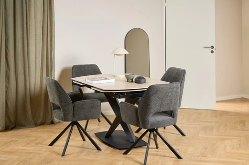 Otočná čalouněná židle Graham Actona šedá do jídelny a obýváku