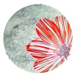 Stropní svítidlo kulaté Spring 40 červené skleněné do obýváku moderní Candellux