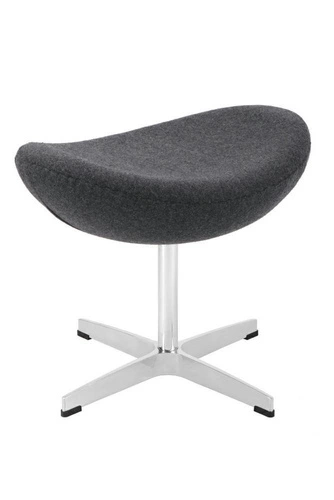 Čalouněný taburet Jajo inspirovaný Egg tmavě šedý 41 moderní do obýváku D2.DESIGN