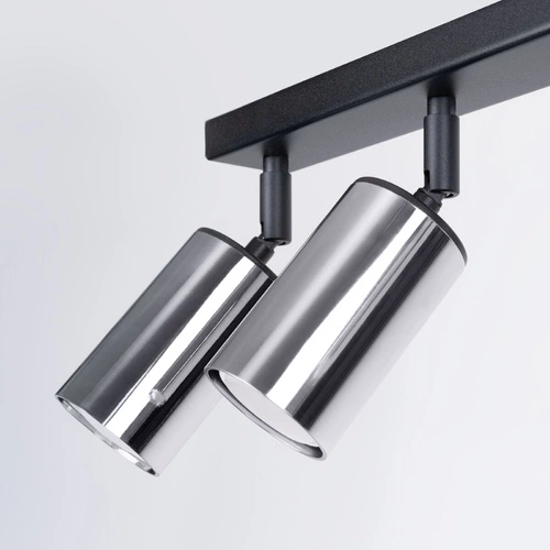 Stropní svítidlo WINX 6L černý chrom moderní do obýváku a ložnice LED GU10