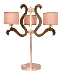 Stolní lampa Ambrosia 3 glamour s LED stínidly měděná hnědá do obýváku a ložnice