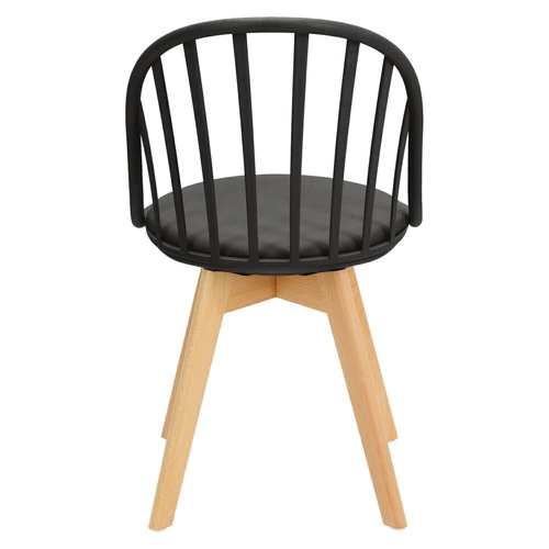 Jídelní židle Sirena Intesi černá plast a dřevo snadno čistitelná skandinávský styl