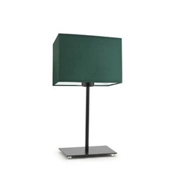 Noční stolní lampa AMALFI moderní se zeleným stínidlem a černou základnou LYSNE