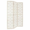 Dřevěný bílý skládací paraván do pokoje 3dílný dekorativní Atmosphera