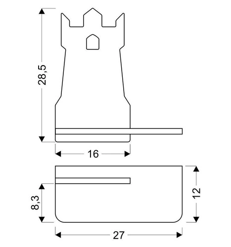 Nástěnné svítidlo Věžová lampa 4W LED 4000K iq kids s kabelem modrá