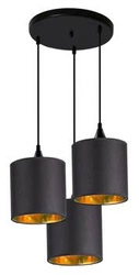 Závěsná lampa s dlouhou deskou 3x40W E14 černá