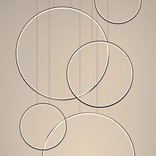 Stropní LED svítidlo RIO 5 černé moderní do obýváku a jídelny 3000K