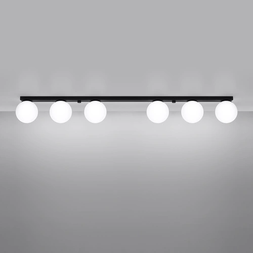 Stropní svítidlo YOLI 6 černé moderní kovové do obýváku nebo ložnice SOLLUX