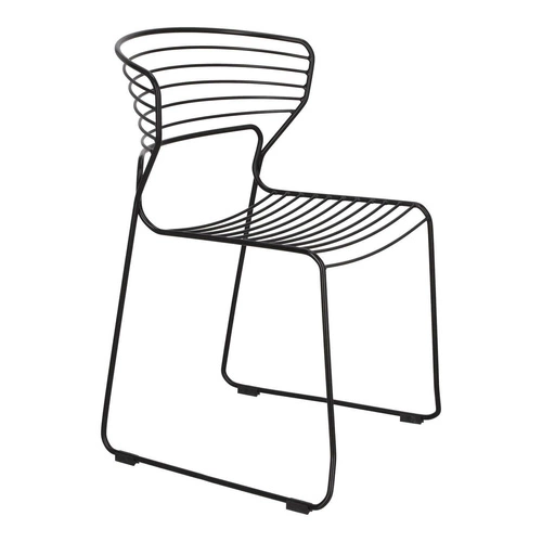 Sada 4 černých židlí Hilly