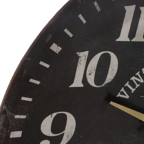 Retro nástěnné hodiny Alex 38 cm černé tiché do obýváku a ložnice Atmosphera