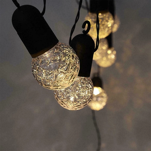Girlanda s průhlednými 10 LED žárovkami