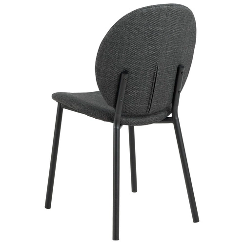 Jídelní židle Cliff Actona čalouněná šedá moderní na černých nohách