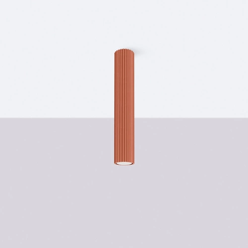 Stropní svítidlo KARBON 40 červené minimalistické do obýváku a ložnice hliník SOLLUX