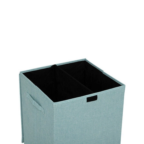 Skládací koš na prádlo 2 přihrádky do koupelny Colorama 74l světle modrý klasický 5five