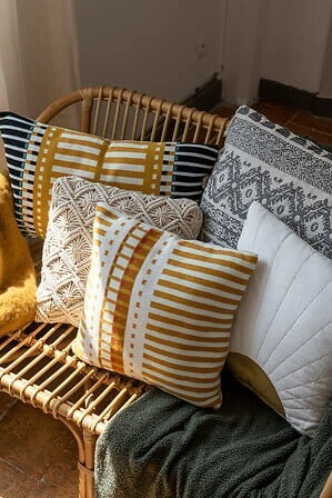 Dekorační polštář Macrame Atmosphera boho bavlněný do obýváku a ložnice 40x40 cm