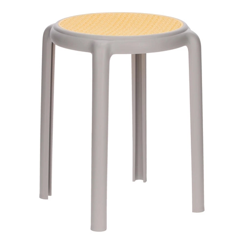 Šedá skandinávská stolička Zula do kuchyně a koupelny, stohovatelný polypropylen Intesi