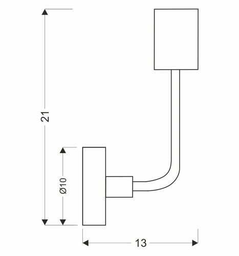 Nástěnné svítidlo Saga černé s patinou moderní kovové do obýváku a ložnice 21 cm