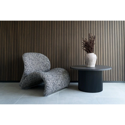 Kulatý konferenční stolek Boavista 80 cm tmavě hnědý moderní skandinávský do obývacího pokoje