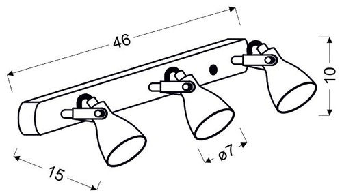 Stropní svítidlo Ash moderní šedé nastavitelné 3bodové do obýváku a ložnice