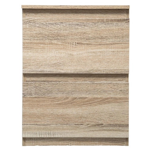 Noční stolek dřevěný Dolo 48 cm se 2 zásuvkami boho dub sonoma 5five simply smart