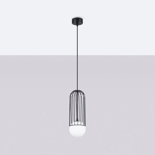 Moderní závěsné svítidlo BRINA 1 černé do obýváku a jídelny kovové 115 cm