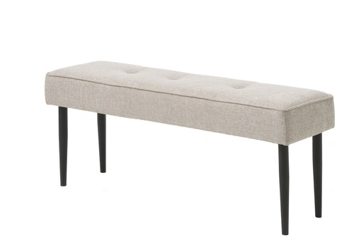 Čalouněná lavice Alize pro předsíň 140 cm moderní písková černé nohy
