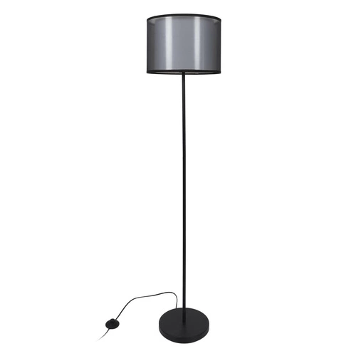 Intesi Shade stojací lampa černá s moderním stínidlem do obýváku a ložnice 150 cm