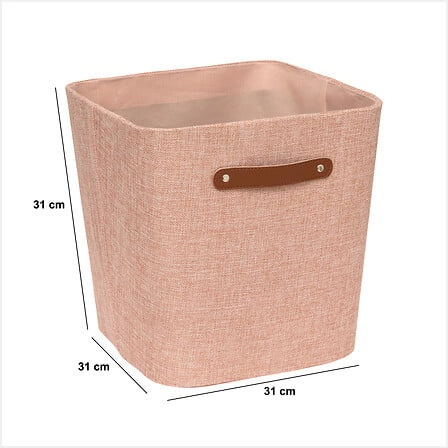 Textilní úložný box Ronda 31x31 růžový do police a šatny s úchytem 5five simply smart