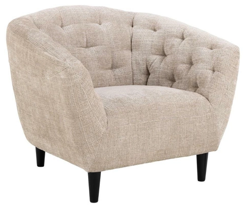 Křeslo Ria béžové Actona do obýváku čalouněné prošívané skandinávský relaxační