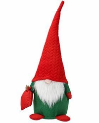 Sedící trpaslík zelený a červený