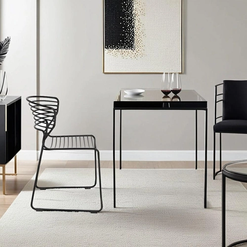 Sada 4 černých židlí Hilly