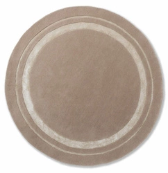 Kulatý vlněný koberec do obýváku Redbrook Hazelnut 150 cm moderní snadno čistitelný Laura Ashley